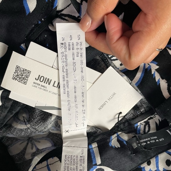 NWT ZARA FLORAL PRINT STRAIGHT CUT PANTS‎ - Picture 10 of 10